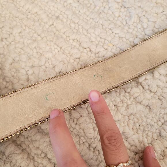 Kathy Van Zeeland Pearl Bejeweled Western Belt Sz M - Picture 4 of 5